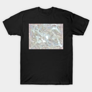 LILAC GREY GOLD GLITTER MARBLE ABSTRACT DESIGN T-Shirt